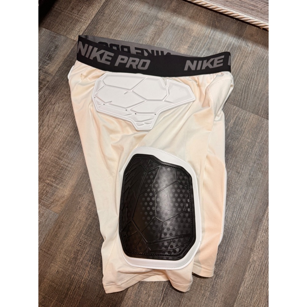 Nike Pro Hyperstrong Men Padded Football Shorts White Size Large Compression - Picture 4 of 6